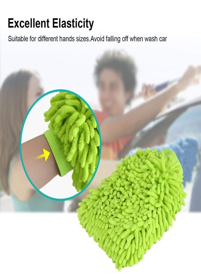 KitchenFest® Double Sided Microfiber Wash Gloves for Car Cleaning, Kitchen, Bike, Laptop, LED TV, Mirrors and Furniture, Lint-Fre, Large Size, Multicolor - Pack of 2 - Image 5